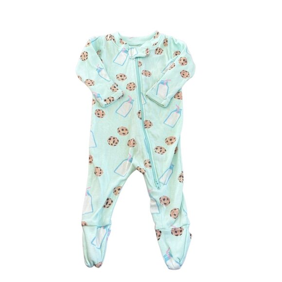 Monica + Andy Organic Milk and Cookies Footie Size 0-3M - Picture 1 of 4